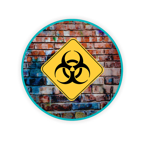Circle Biohazard Yellow 0
