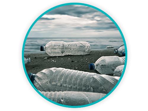 Circle bottles sea cropped