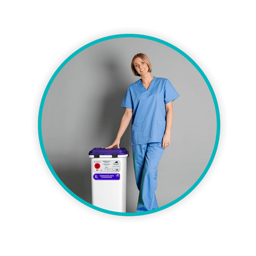 Circle nurse P64 purplestanding