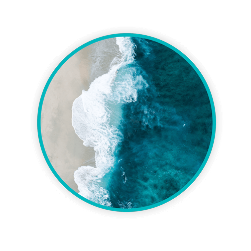 Circle ocean tide